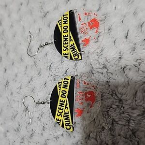 True Crime Murder Scene Dangle Earrings